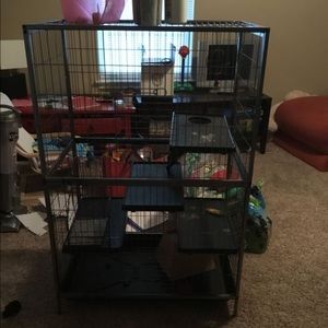 Cage and supplies